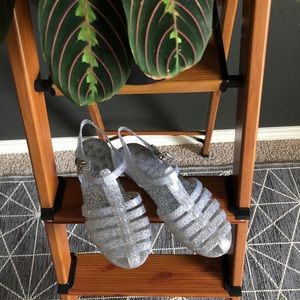 USED Glitter Jelly Sandals